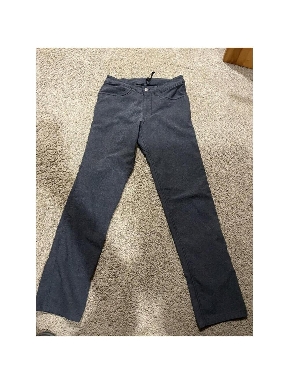 Lululemon ABC Pants Men's Size 28 Gray Slim Tech Canvas Stretch Comfort Casual